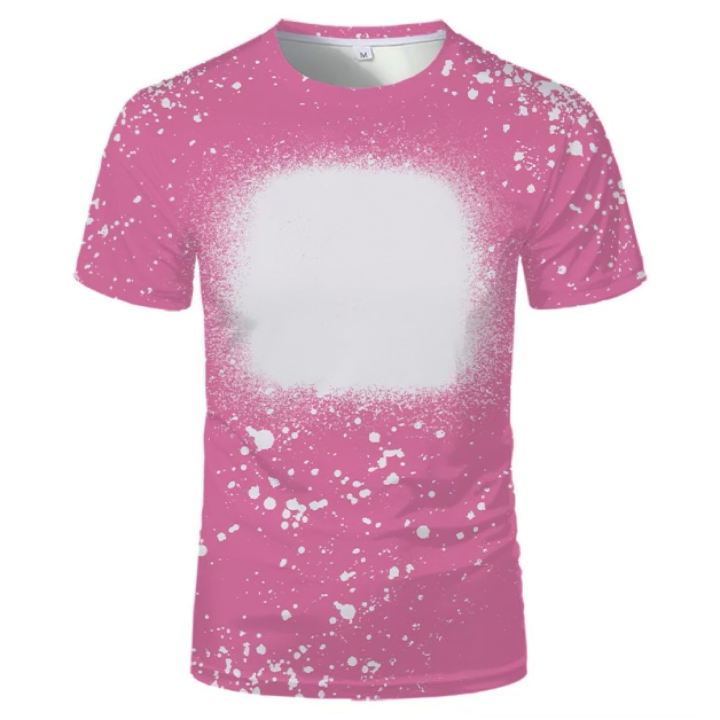 Unisex Faux Bleached Shirts Short Sleeves