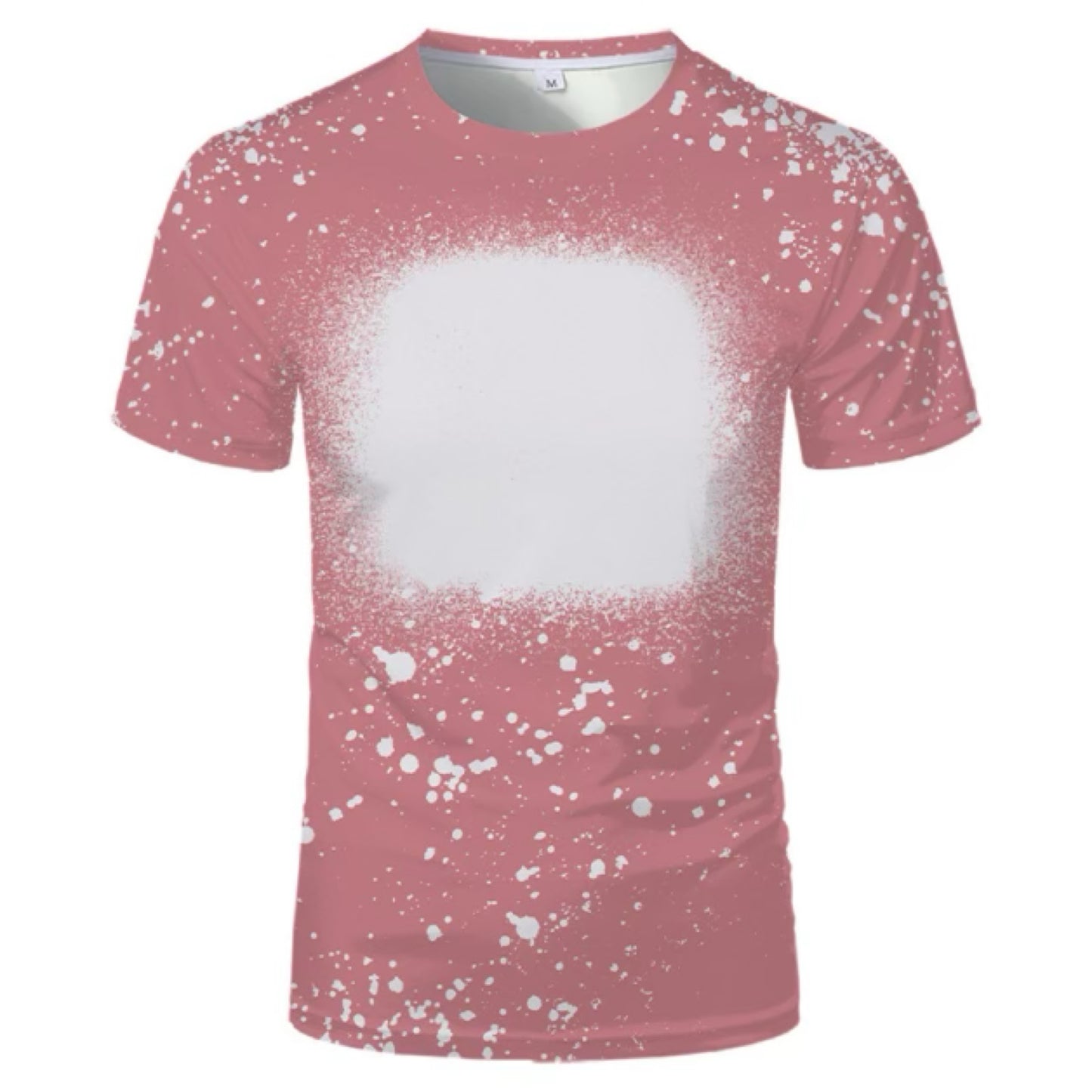 Unisex Faux Bleached Shirts Short Sleeves