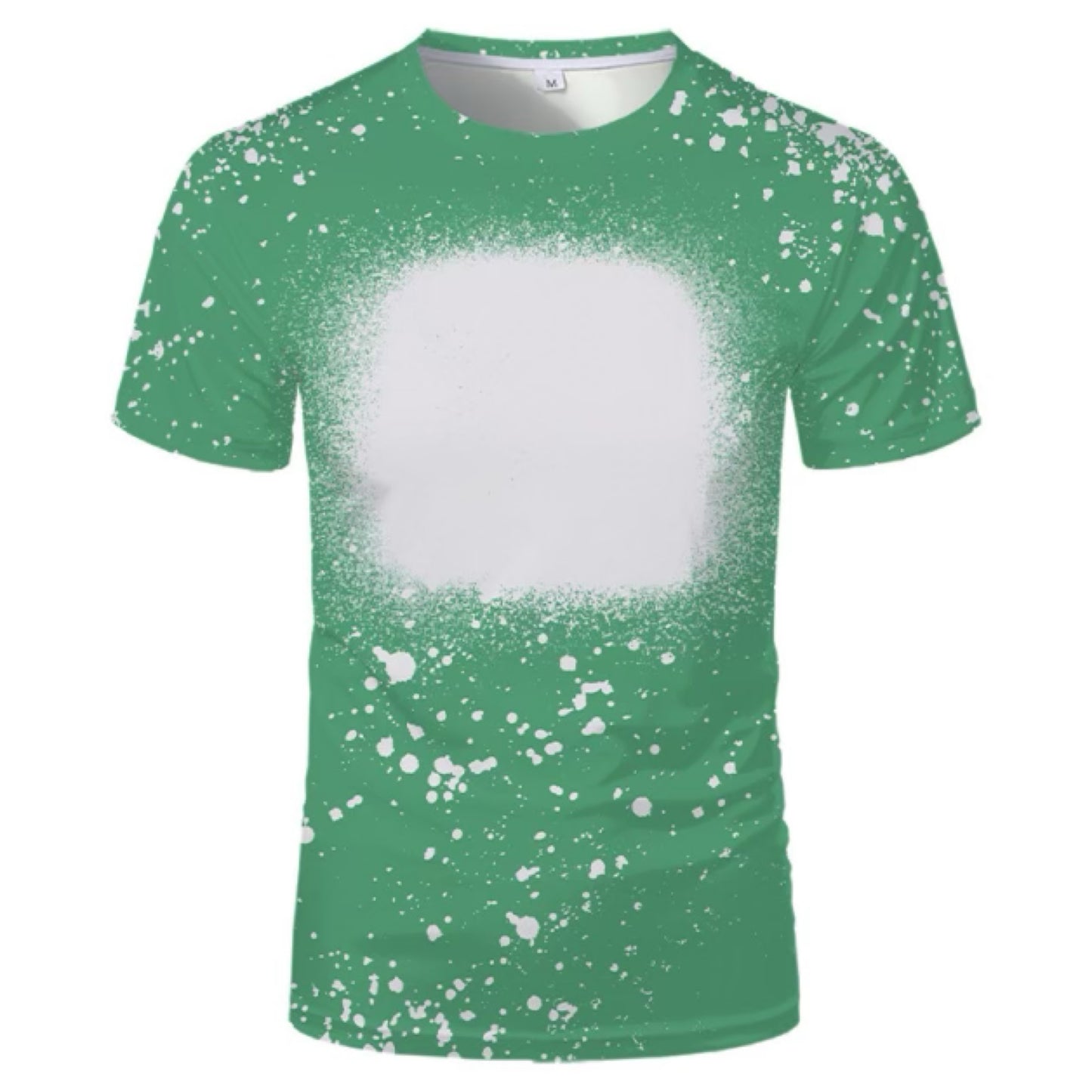 Unisex Faux Bleached Shirts Short Sleeves
