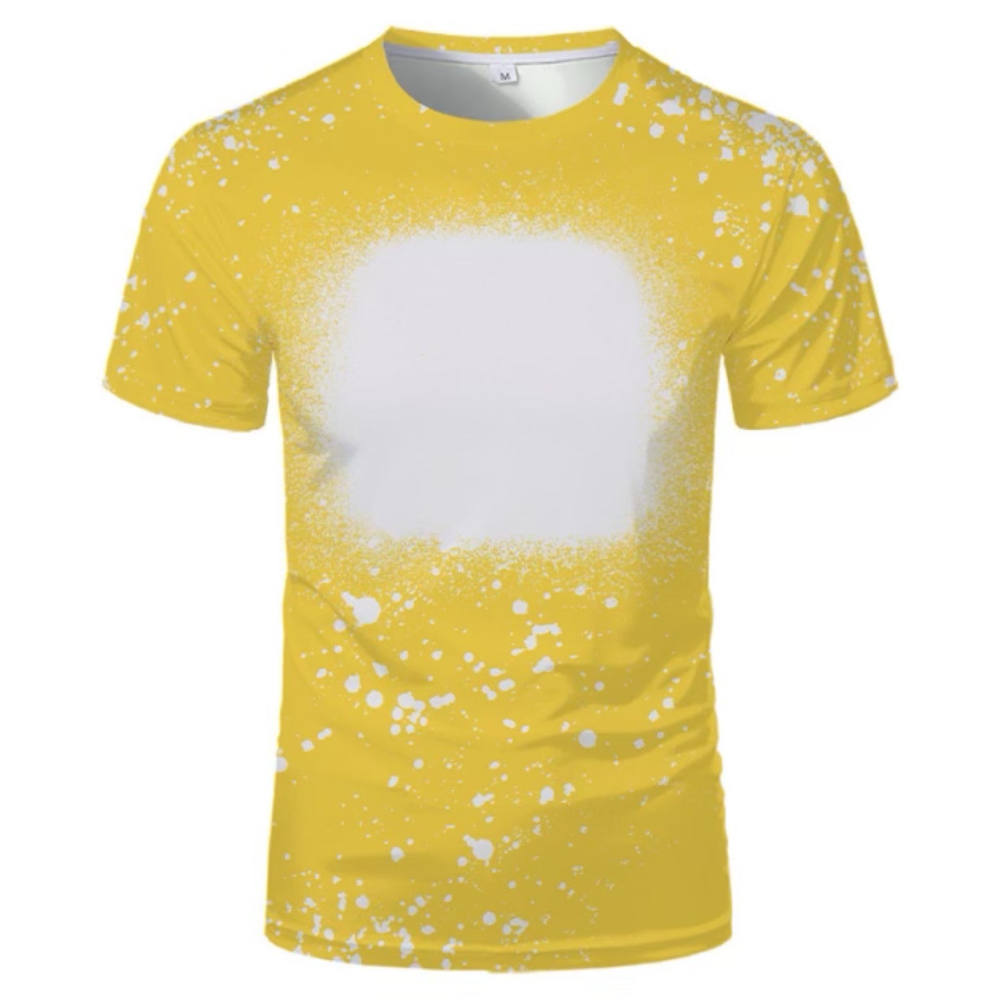 Unisex Faux Bleached Shirts Short Sleeves