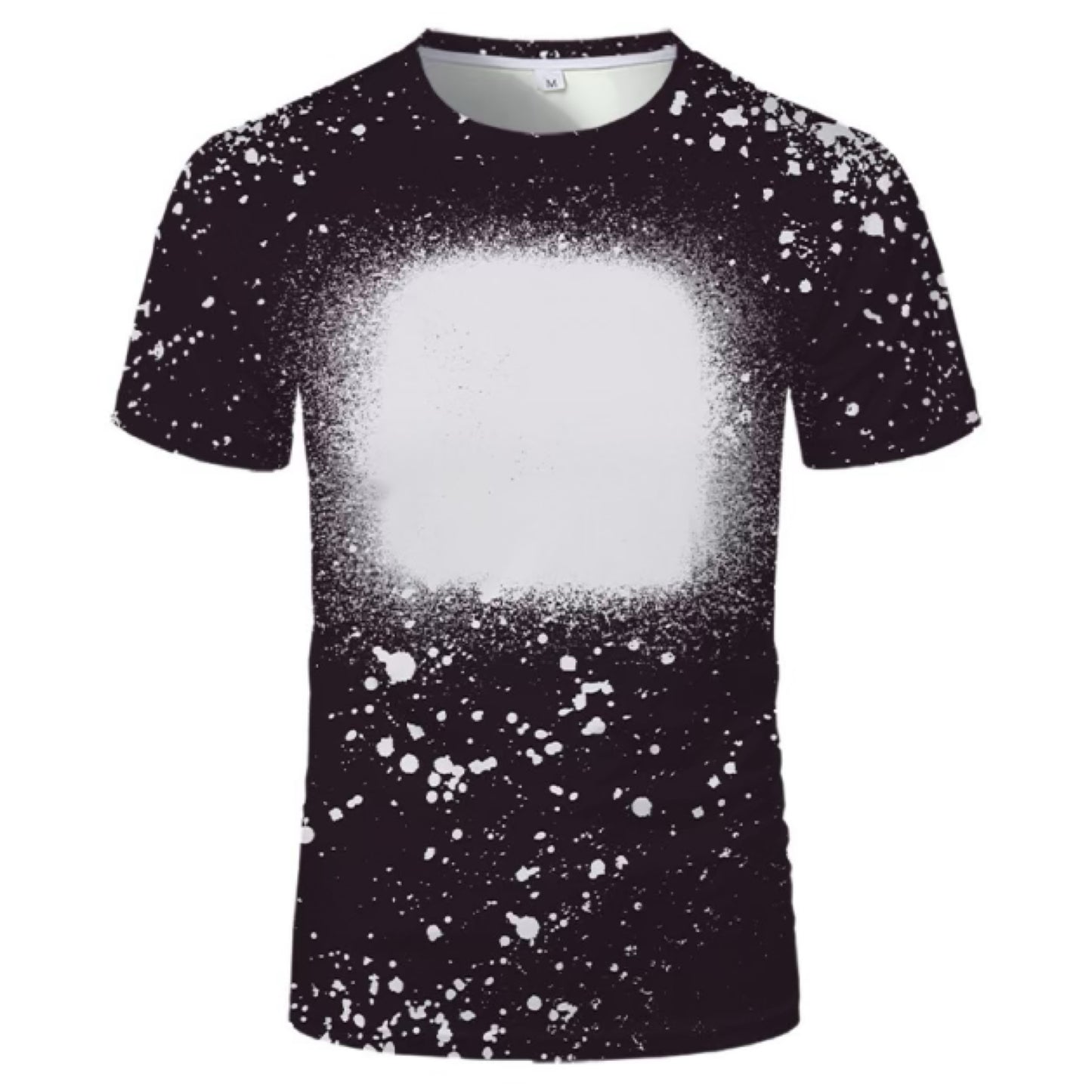Unisex Faux Bleached Shirts Short Sleeves