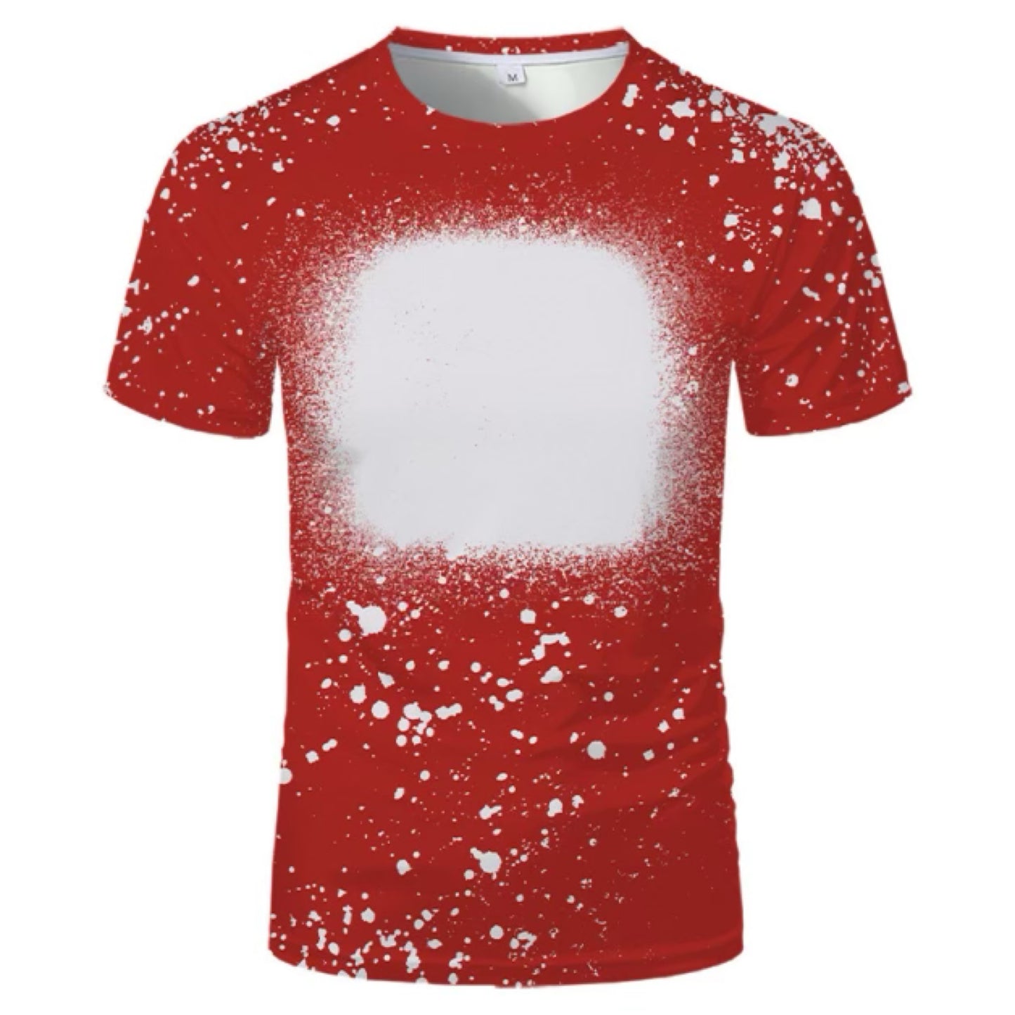 Unisex Faux Bleached Shirts Short Sleeves
