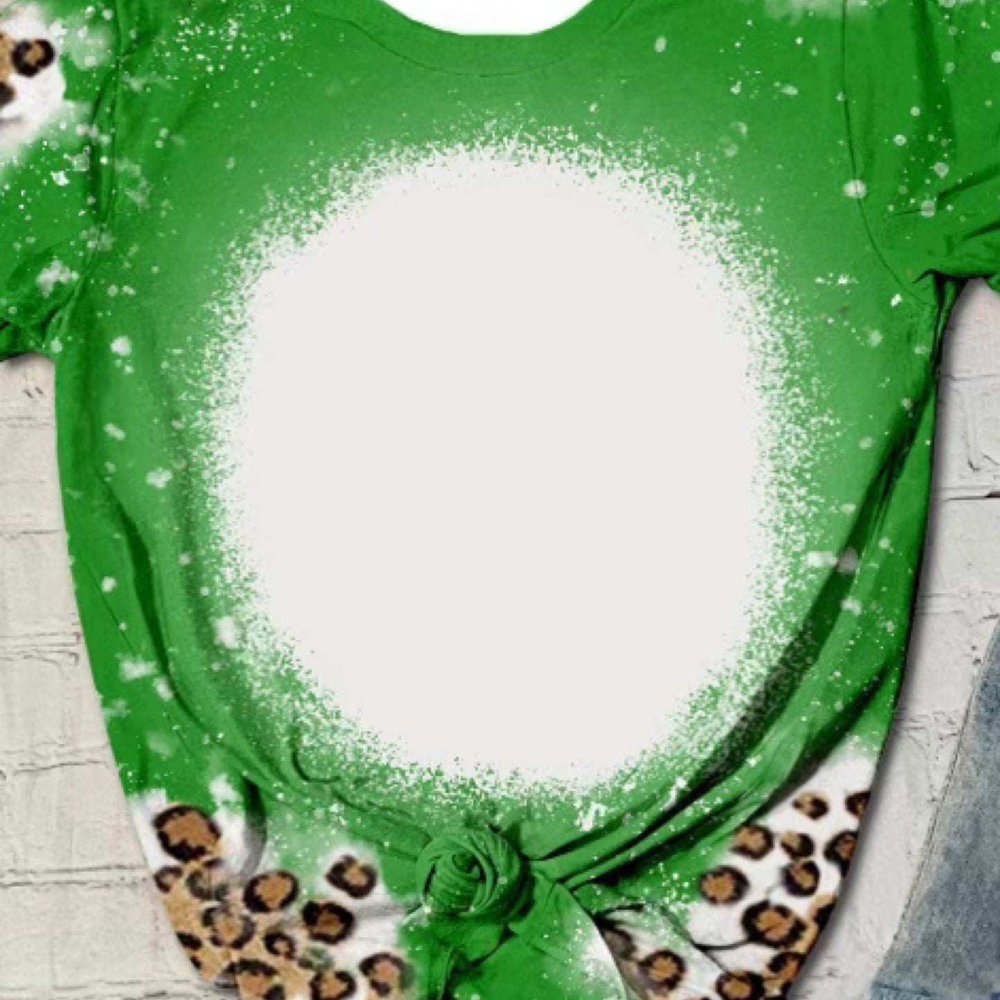 Unisex Faux Bleached Shirts Short Sleeves