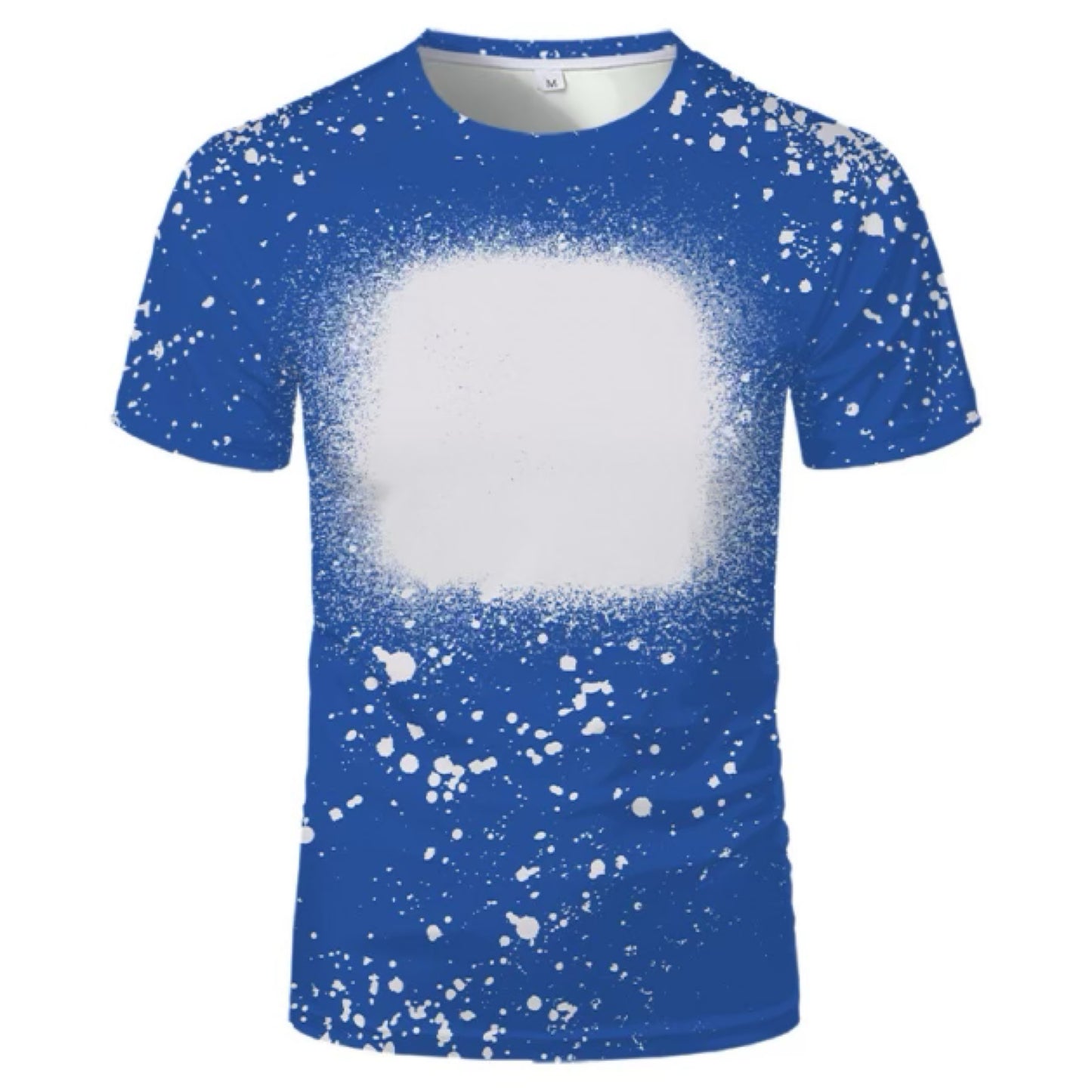 Unisex Faux Bleached Shirts Short Sleeves