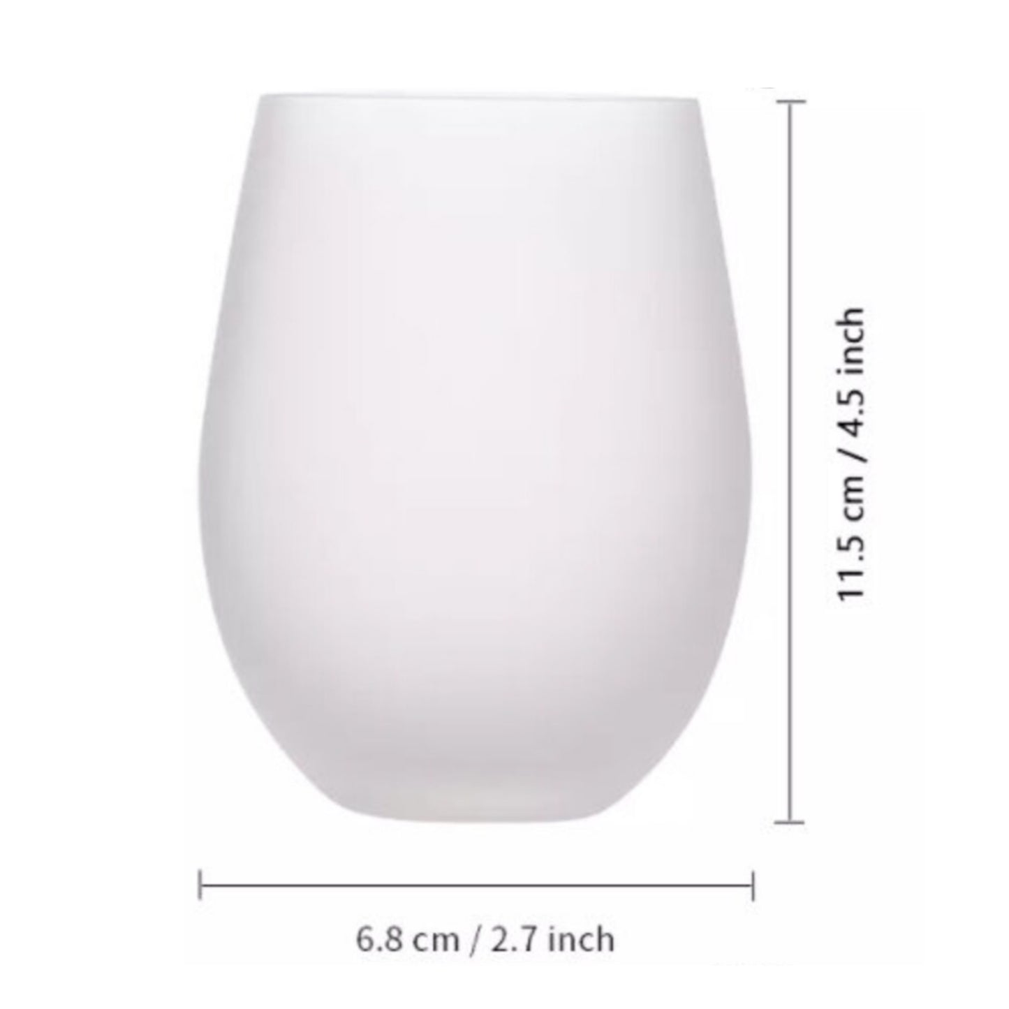 Frosted 17oz Stemless Wine Glass
