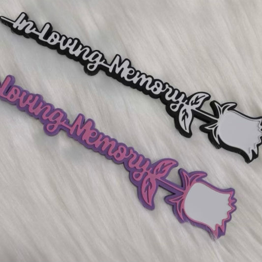 Silicone  Rose , In Loving Memory - Carolina Blanks  And More LLC