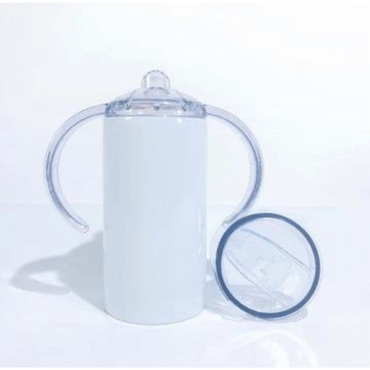 Sippy Cups w/Handles & 2 lids Plain & Shimmer - Carolina Blanks  And More LLC