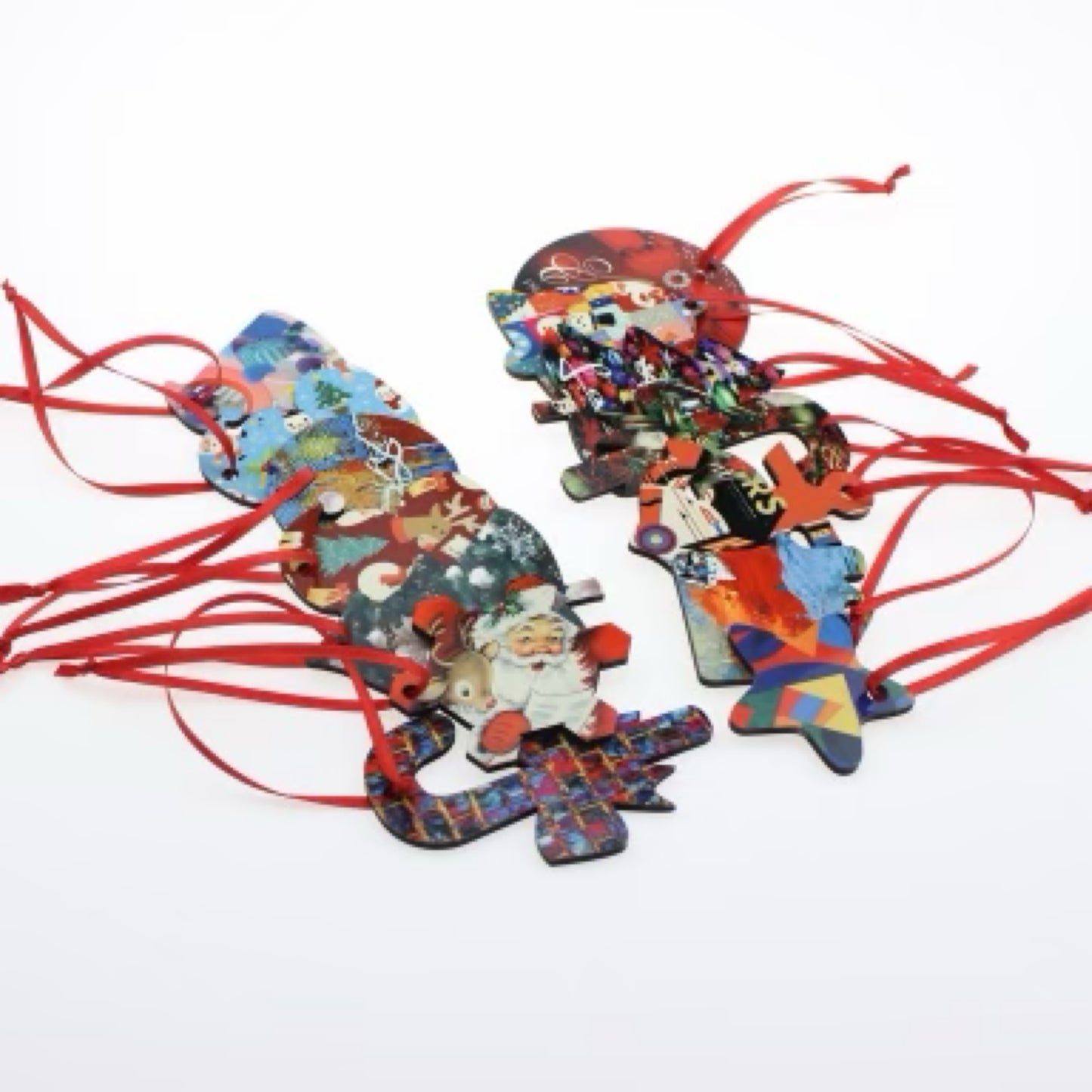 MDF Christmas Ornaments Mixed (6) - Carolina Blanks  And More LLC