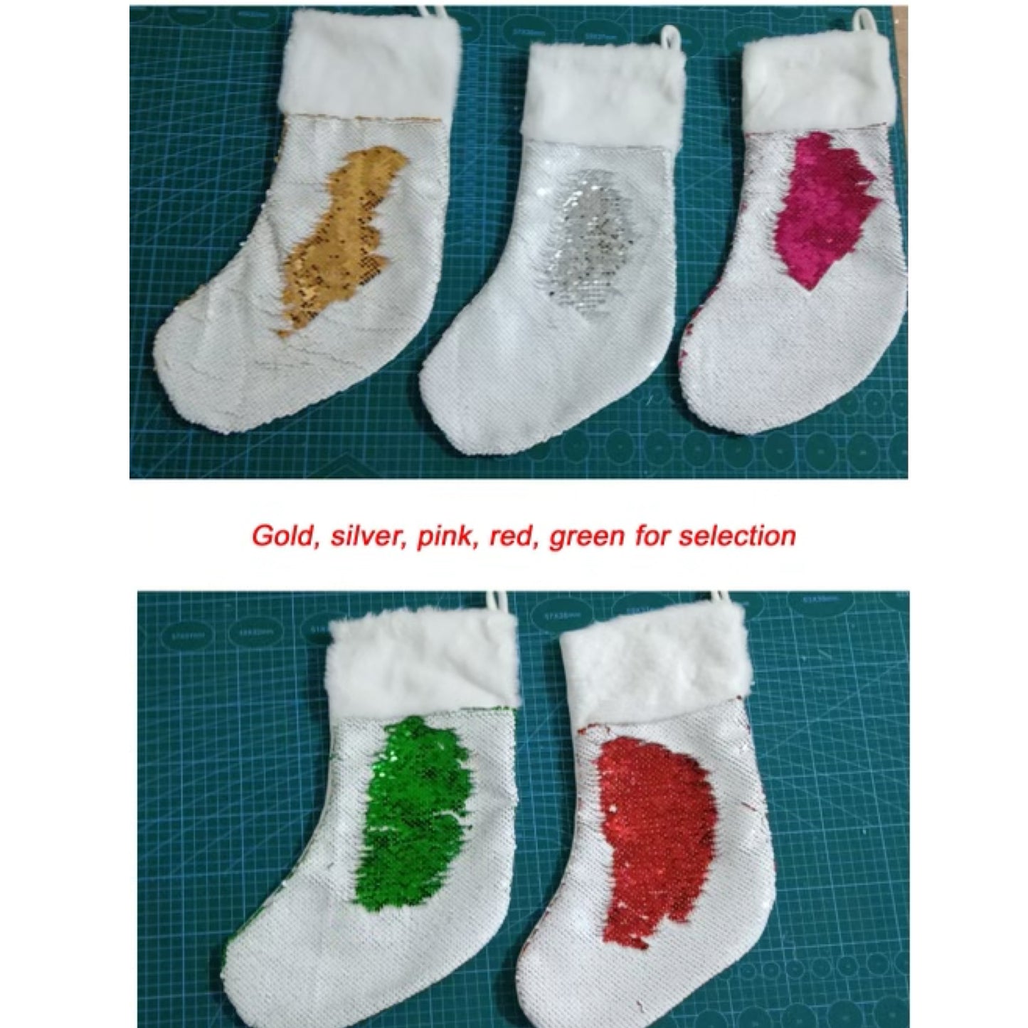 Sequin Sublimation Stocking - Carolina Blanks  And More LLC