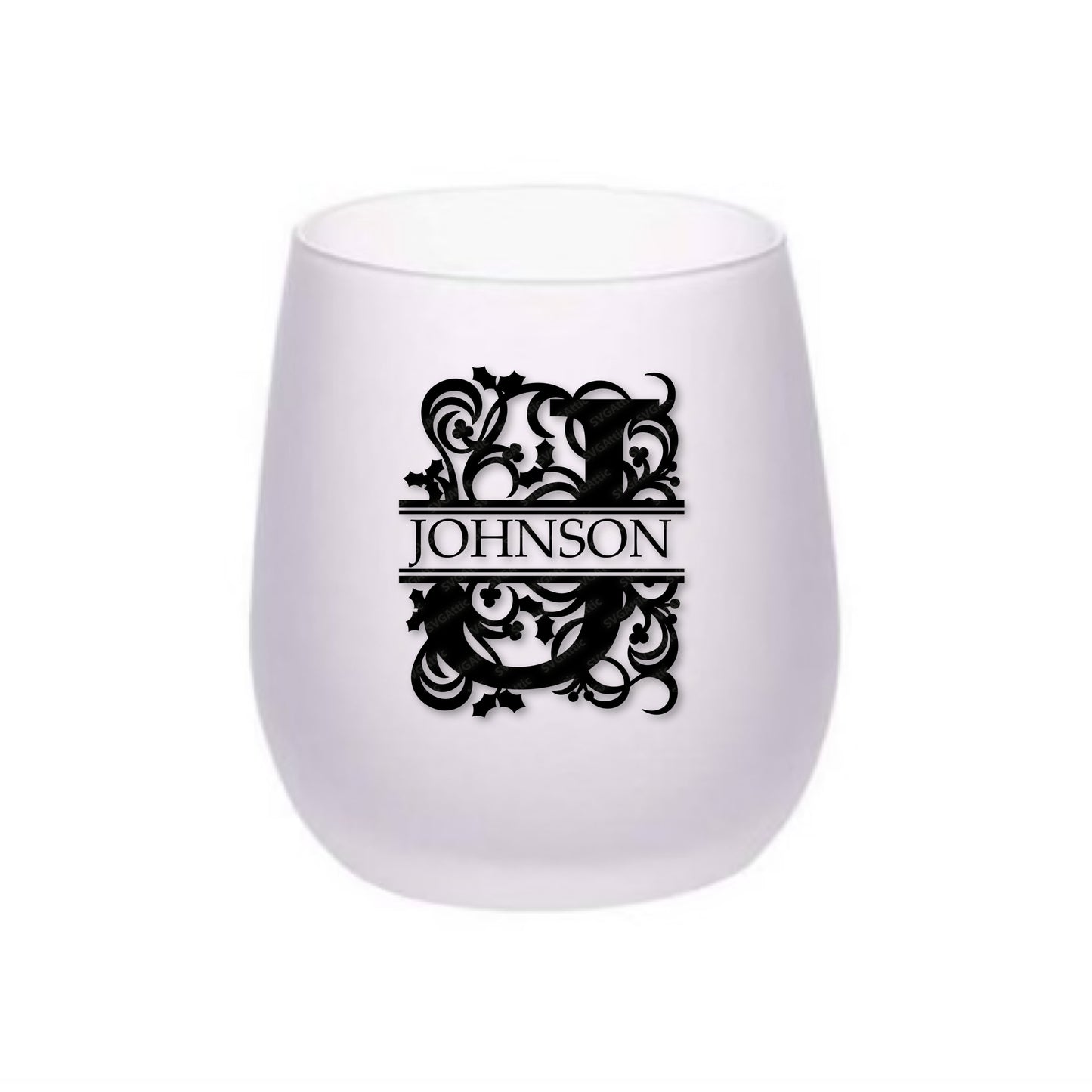 Frosted 17oz Stemless Wine Glass