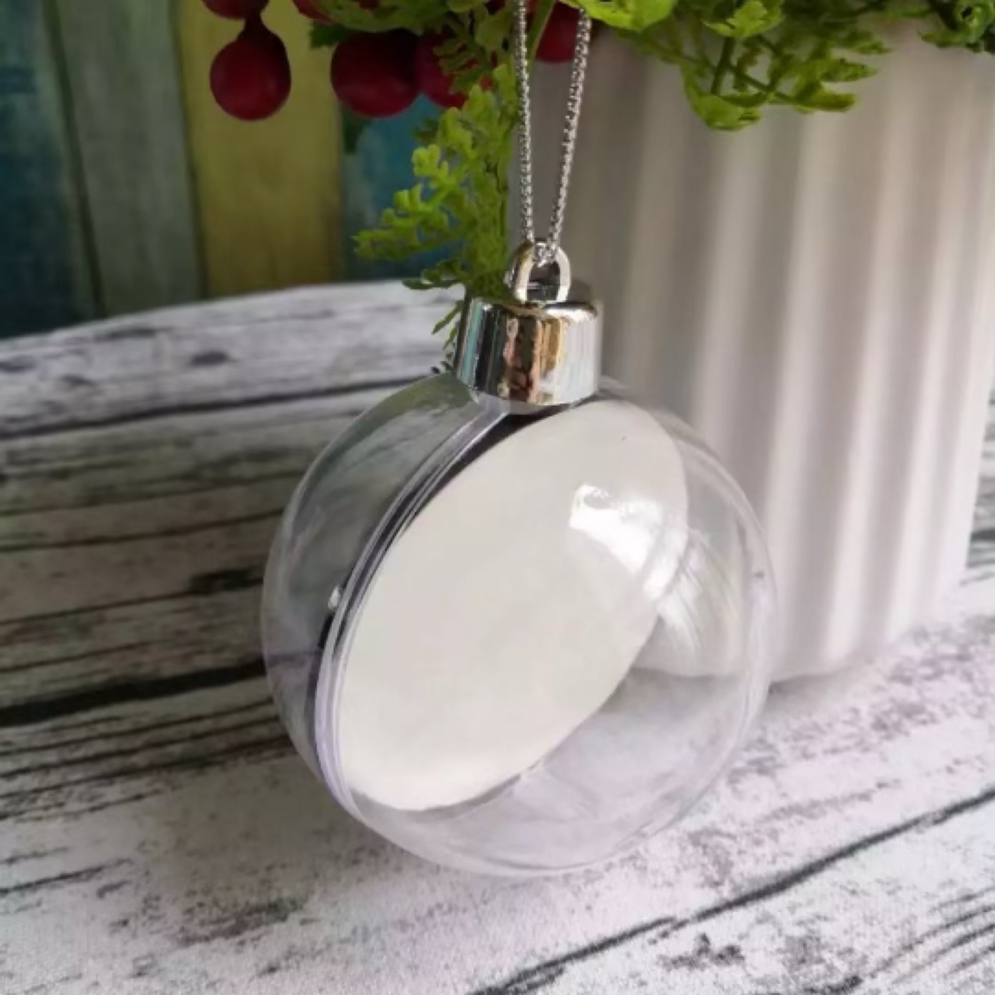 Blank Ornaments Globe With Double Sided MDF Insert - Carolina Blanks  And More LLC