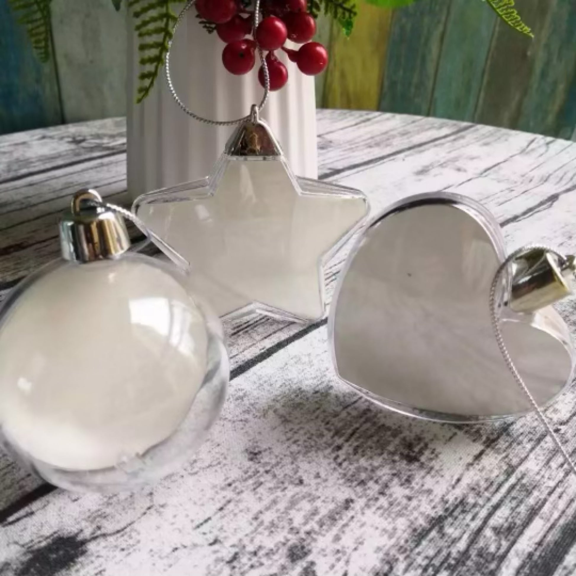 Blank Ornaments Globe With Double Sided MDF Insert - Carolina Blanks  And More LLC