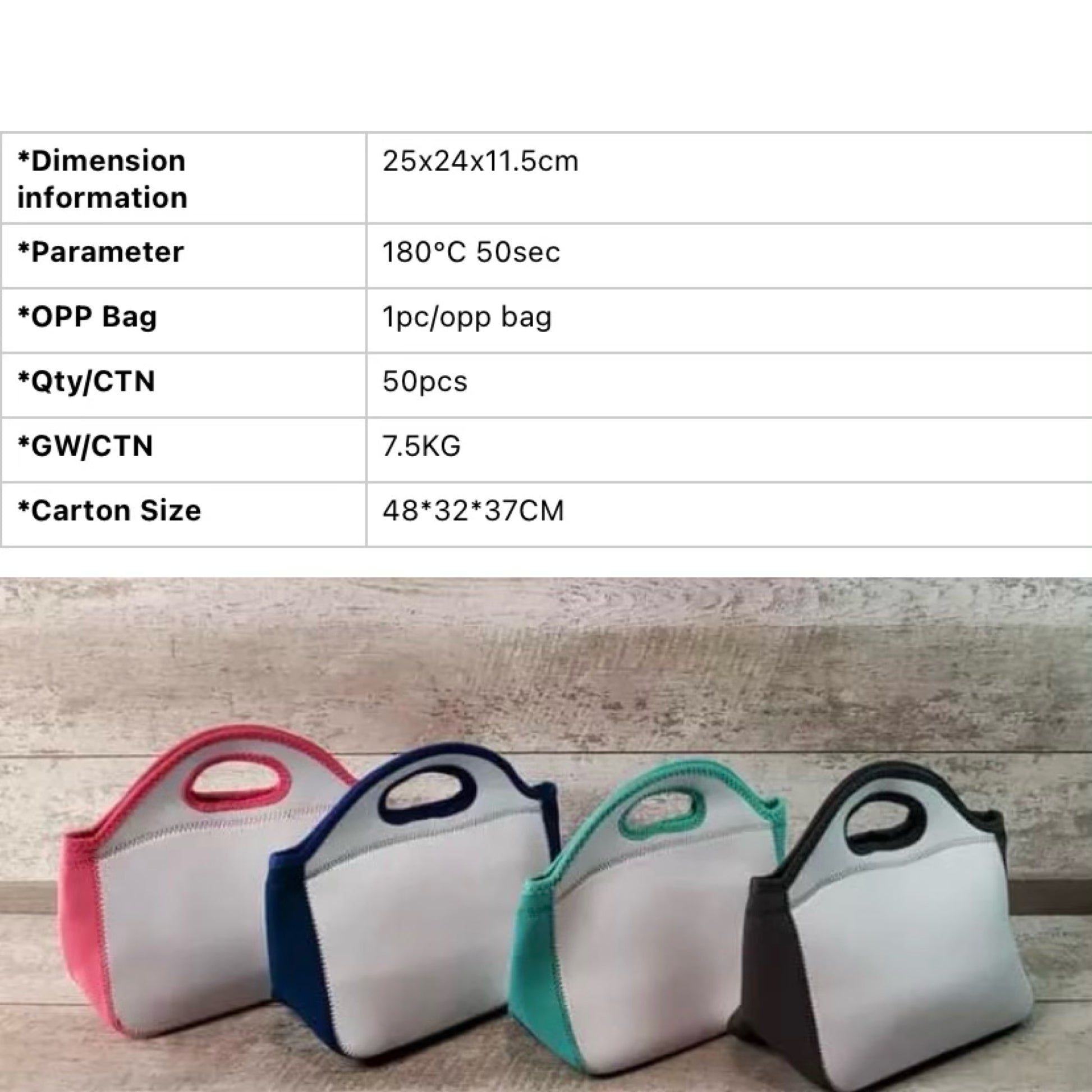 Colored Tote /Lunch Bags - Carolina Blanks  And More LLC