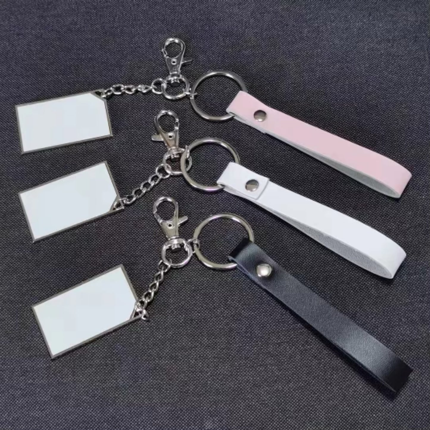 Leather Strap Keychains Double Sided - Carolina Blanks And More LLC