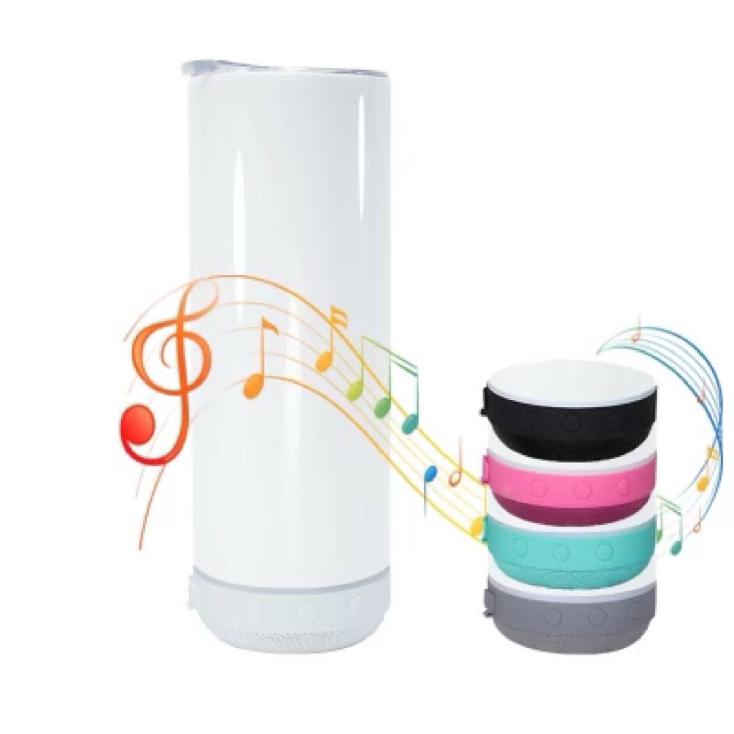 Bluetooth Music Speaker Tumbler 20oz Straight - Carolina Blanks  And More LLC