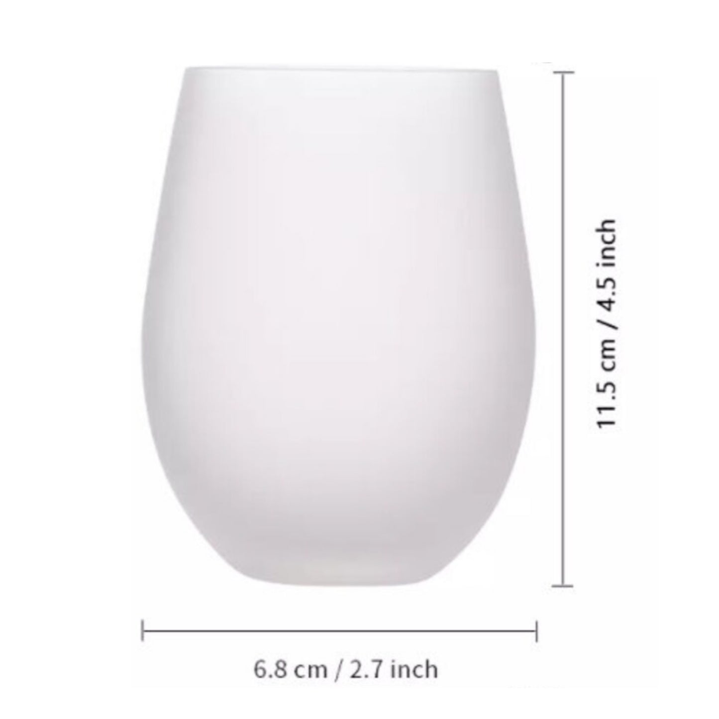 Frosted  17oz Stemless Wine Glass
