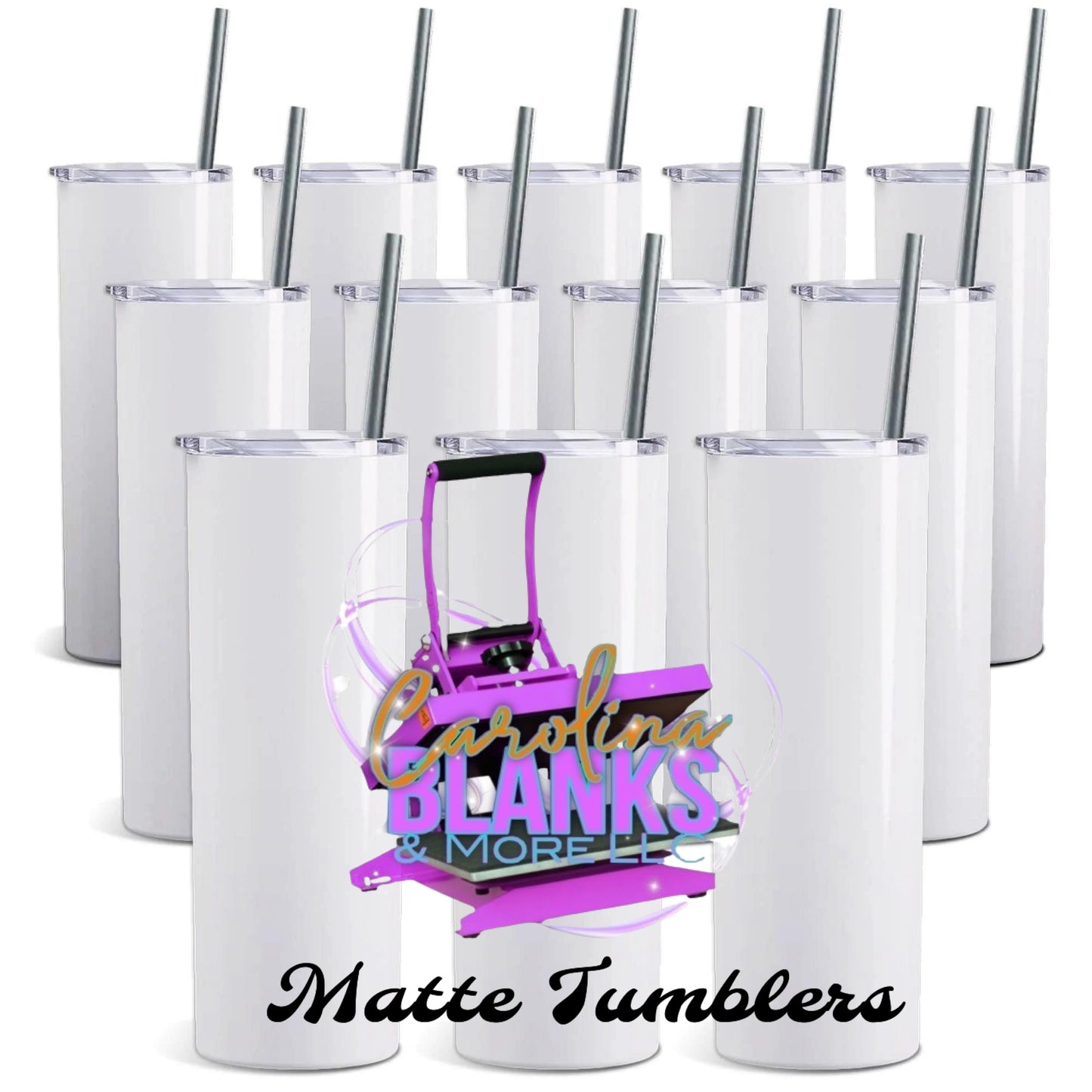 20oz Straight Matte Tumblers - Carolina Blanks  And More LLC