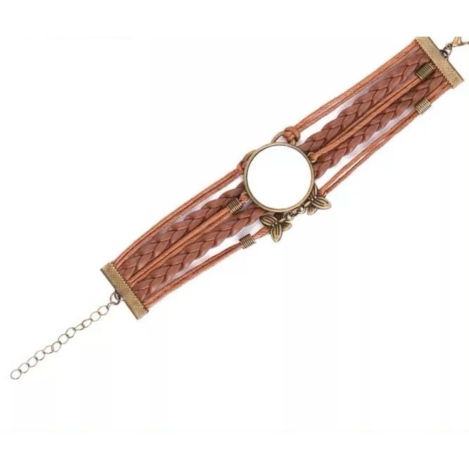 Brown Leather Wrislets/Bracelets - Carolina Blanks  And More LLC