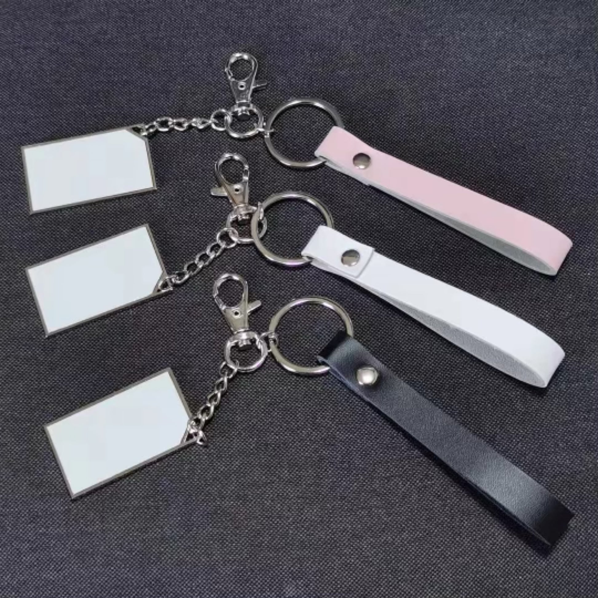 Leather Strap Keychains Double Sided - Carolina Blanks  And More LLC