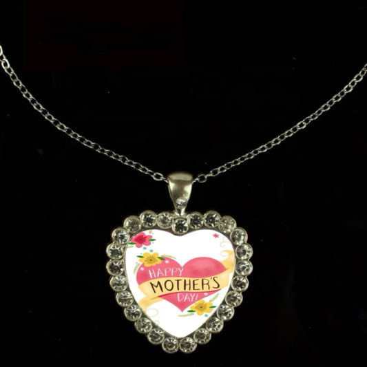 Rhinestone Heart  Necklace/Pendant - Carolina Blanks  And More LLC