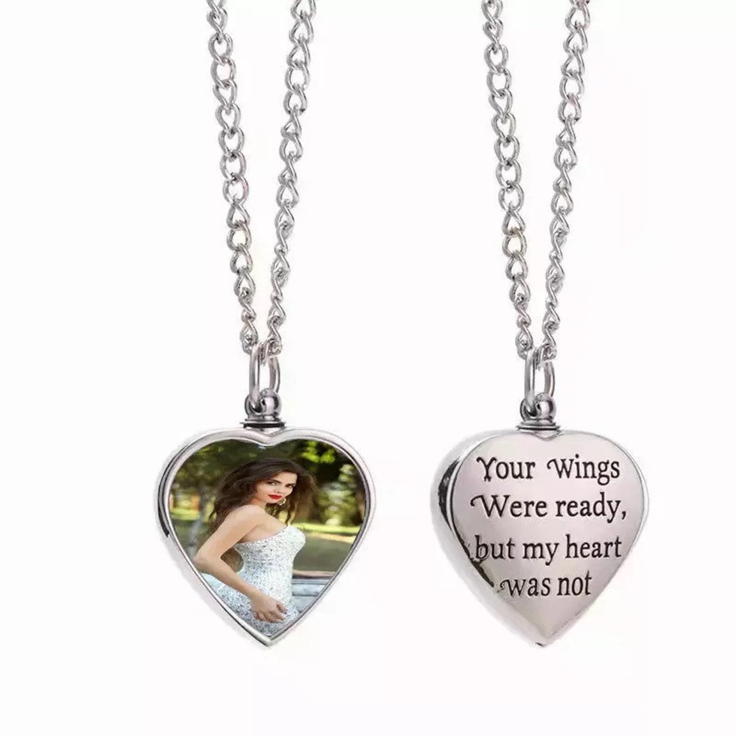 Urn Heart Necklace , Memorial Necklace , Ashes Necklace - Carolina Blanks  And More LLC